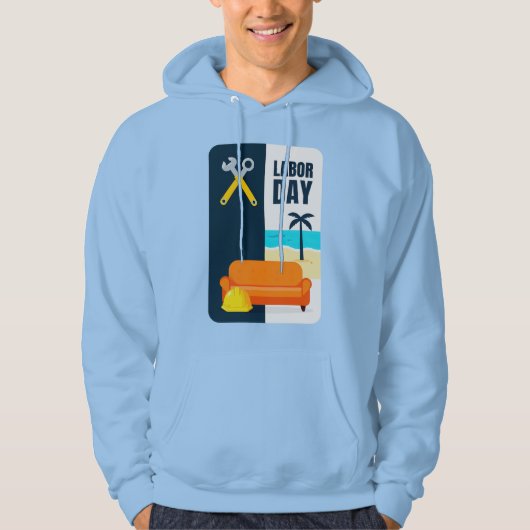 Labor Day Work and Relax Illustration Shirt (Voorkant)