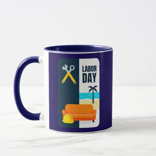 Labor Day Work and Relax Illustration Shirt Mok (Links)