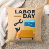 Labor Day Work Hard Relax Design with Tools Kussen (Deken)