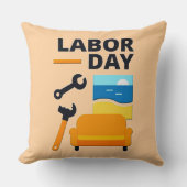Labor Day Work Hard Relax Design with Tools Kussen (Voorkant)