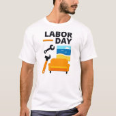 Labor Day Work Hard Relax Design with Tools T-shirt (Voorkant)