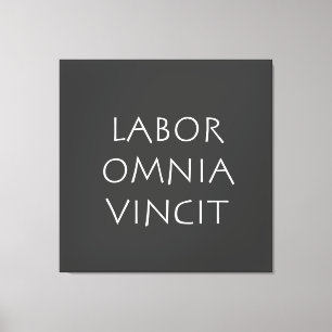 Labor omnia vincit canvas afdruk