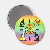 LABORATORIUM 4 SQUARE LOGO MAGNEET (Voorkant / Achterkant)