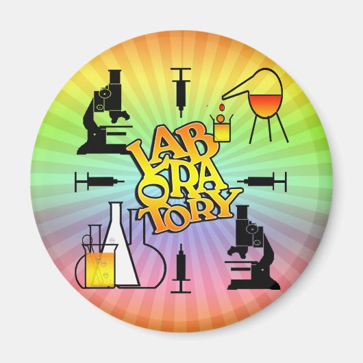 LABORATORIUM 4 SQUARE LOGO MAGNEET (Voorkant)