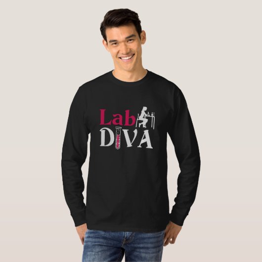 Laboratorium Lab Diva Lab Tech Chemist T-shirt (Voorkant volledig)