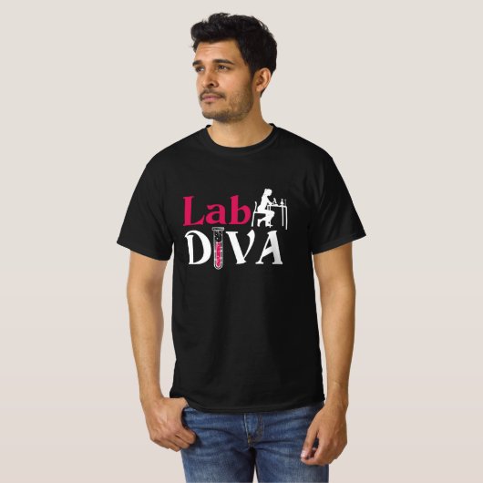 Laboratorium Lab Diva Lab Tech Chemist T-shirt (Voorkant volledig)