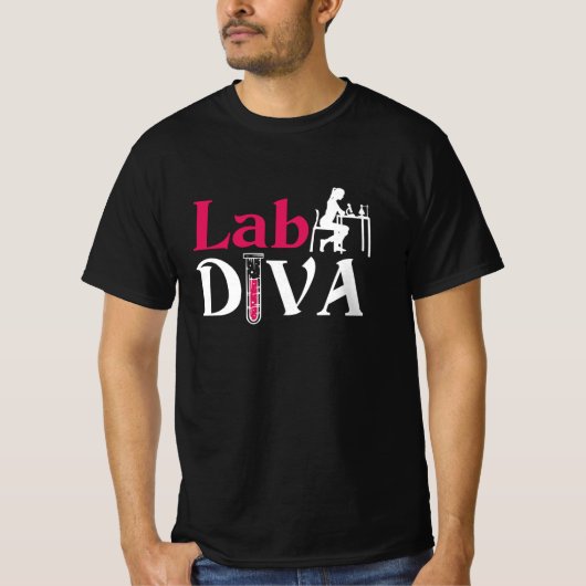 Laboratorium Lab Diva Lab Tech Chemist T-shirt (Voorkant)