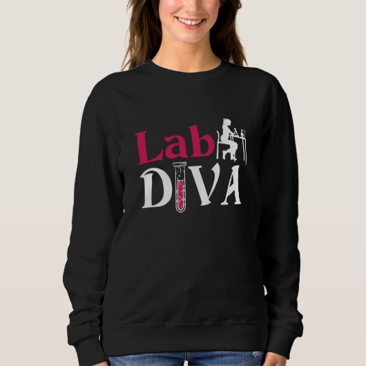 Laboratorium Lab Diva Lab Tech Chemist Trui (Voorkant)