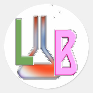 LABORATORIUM LAB FLASK LOGO RONDE STICKER
