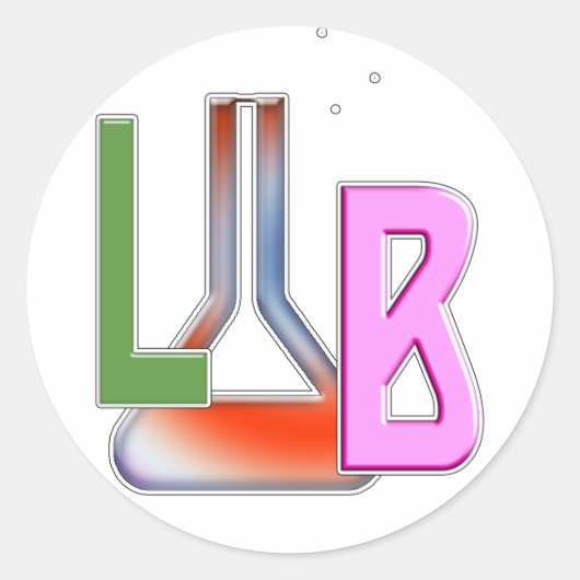 LABORATORIUM LAB FLASK LOGO RONDE STICKER (Voorkant)