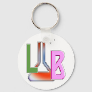 LABORATORIUM LAB FLASK LOGO SLEUTELHANGER