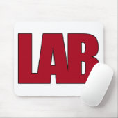 LABORATORIUM LABORATOORY LAB BIG RED LETTERS MUISMAT (Met muis)