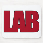 LABORATORIUM LABORATOORY LAB BIG RED LETTERS MUISMAT (Voorkant)
