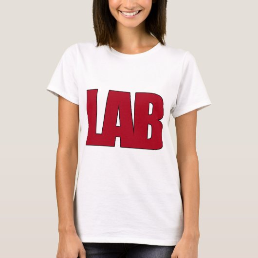 LABORATORIUM LABORATOORY LAB BIG RED LETTERS T-SHIRT (Voorkant)