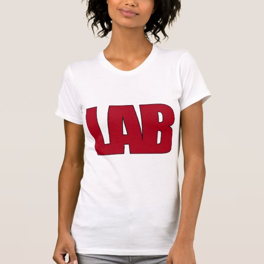 LABORATORIUM LABORATOORY LAB BIG RED LETTERS T-SHIRT (Voorkant)