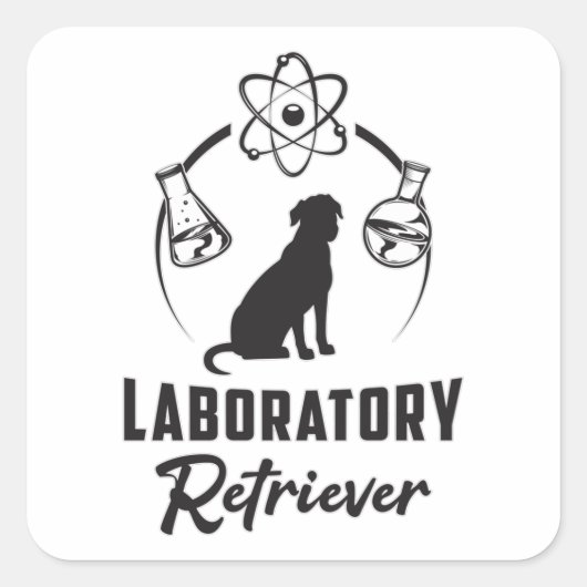 Laboratorium Labrador Retriever Hondenliefhebber G Vierkante Sticker (Voorkant)