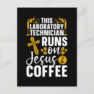 Laboratorium Tech Chemist Tech Coffee Feestdagenkaart
