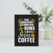 Laboratorium Tech Chemist Tech Coffee Feestdagenkaart (Staand voorkant)