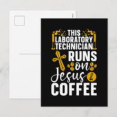 Laboratorium Tech Chemist Tech Coffee Feestdagenkaart (Voorkant / Achterkant)