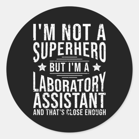 Laboratoriumassistent-laboratoriumassistent Ronde Sticker (Voorkant)