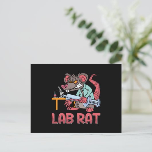 Laboratoriumchemicus voor Lab Tech Lab Rat Briefkaart (Staand voorkant)