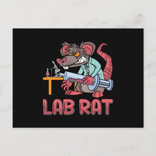 Laboratoriumchemicus voor Lab Tech Lab Rat Briefkaart (Voorkant)
