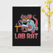 Laboratoriumchemicus voor Lab Tech Lab Rat Kaart (Gele Bloem)