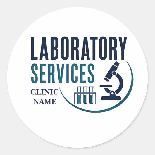 Laboratoriumdiensten Medisch Ronde Sticker (Voorkant)