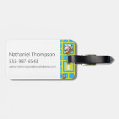 Laboratoriumexperimentatiepatroon van Dexter Bagagelabel (Achterkant horizontaal)