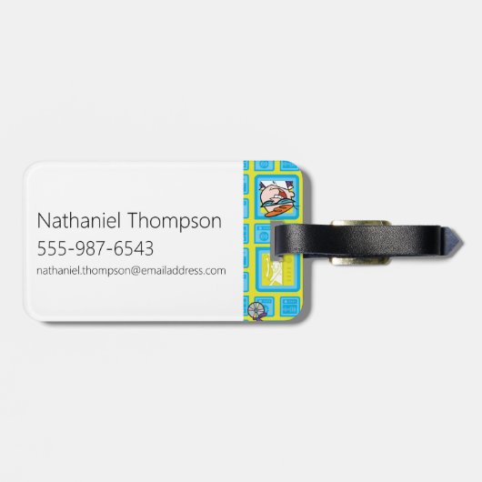 Laboratoriumexperimentatiepatroon van Dexter Bagagelabel (Achterkant horizontaal)