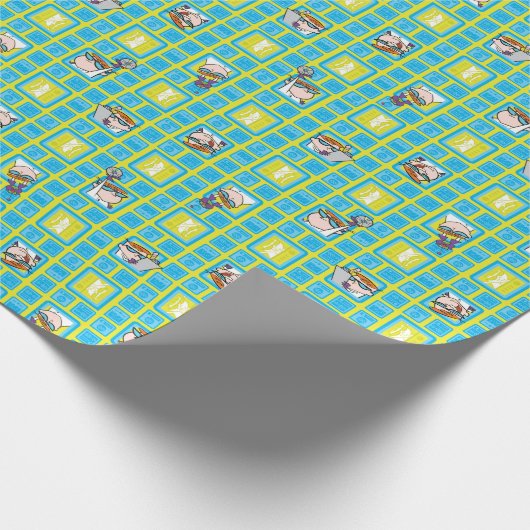 Laboratoriumexperimentatiepatroon van Dexter Cadeaupapier (Hoek)