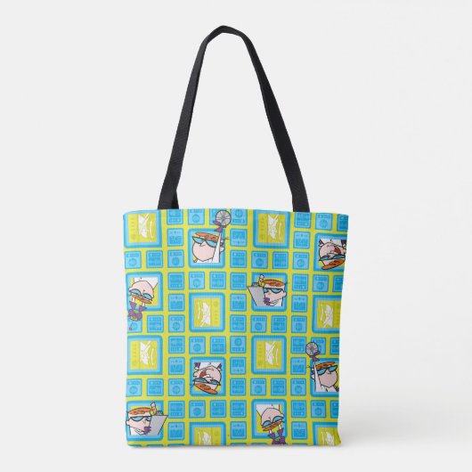 Laboratoriumexperimentatiepatroon van Dexter Tote Bag (Achterkant)