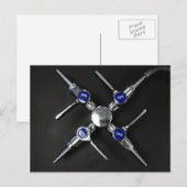 Laboratoriumgaskleppen op de laboratoriumbank briefkaart (Voorkant / Achterkant)