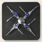 Laboratoriumgaskleppen op de laboratoriumbank drankjes onderzetter (Voorkant)