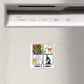 LABORATORIUMGEHEUGEN LOGO 4-SQUARE - LAB-ICONS MAGNEET (Insitu (Vaatwasser))