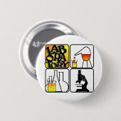 LABORATORIUMGEHEUGEN LOGO 4-SQUARE - LAB-ICONS RONDE BUTTON 5,7 CM (Voorkant /achterkant)