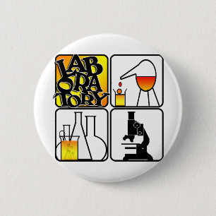 LABORATORIUMGEHEUGEN LOGO 4-SQUARE - LAB-ICONS RONDE BUTTON 5,7 CM