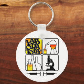 LABORATORIUMGEHEUGEN LOGO 4-SQUARE - LAB-ICONS SLEUTELHANGER (Voorkant)