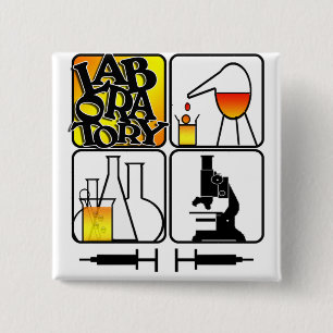 LABORATORIUMGEHEUGEN LOGO 4-SQUARE - LAB-ICONS VIERKANTE BUTTON 5,1 CM