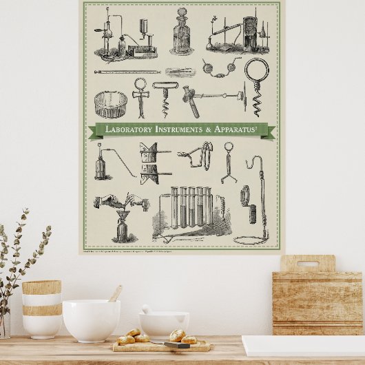 Laboratoriuminstrumenten & -apparatuur 2 poster (Keuken)