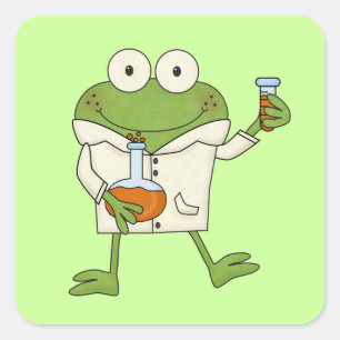 Laboratoriumkikker Vierkante Sticker