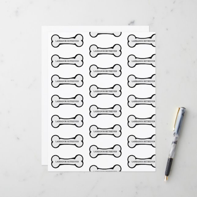 Laboratoriumnaam op bot (Voorkant / Achterkant in situ)