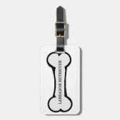 Laboratoriumnaam op bot bagagelabel (Voorkant verticaal)