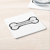 Laboratoriumnaam op bot kartonnen onderzetters (Schuin)