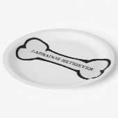 Laboratoriumnaam op bot papieren bordje (Gekanteld)