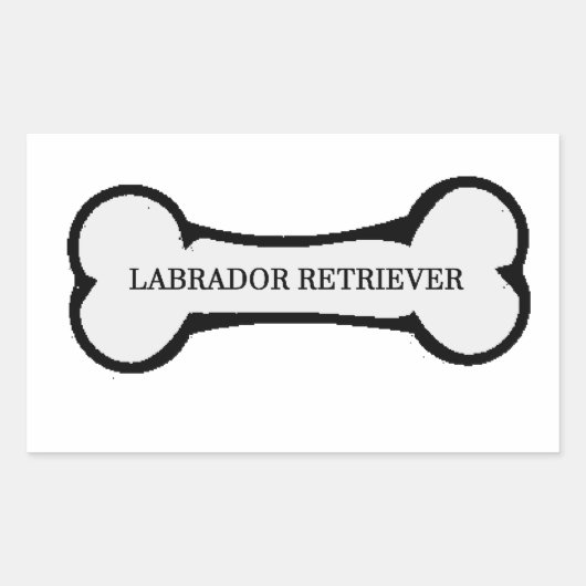 Laboratoriumnaam op bot rechthoekige sticker (Voorkant)