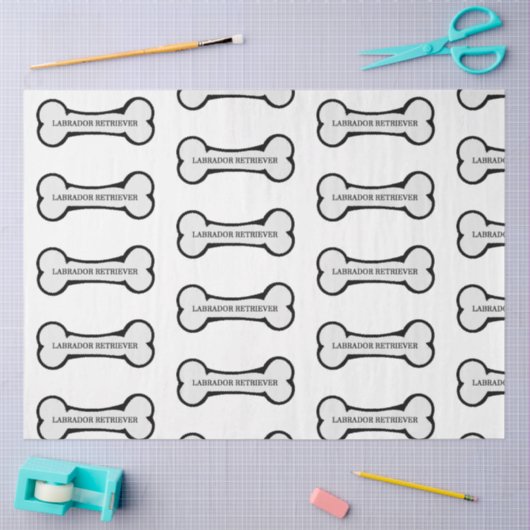 Laboratoriumnaam op bot tissuepapier (Craft)