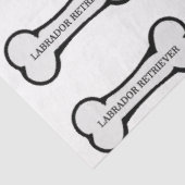 Laboratoriumnaam op bot tissuepapier (Detail)