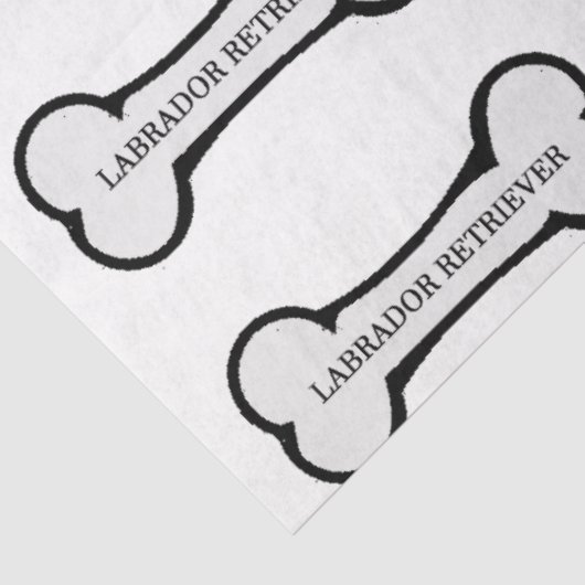 Laboratoriumnaam op bot tissuepapier (Detail)