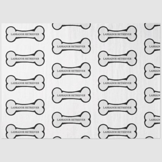 Laboratoriumnaam op bot tissuepapier (Voorkant)